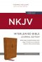 NKJV, Interleaved Bible, Journal Edition, Leathersoft over Board, Brown, Red Letter, Comfort Print