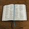 NKJV, Large Print Thinline Reference Bible, Blue Letter, Maclaren Series, Leathersoft, Black, Comfort Print