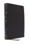 NKJV, Large Print Thinline Reference Bible, Blue Letter, Maclaren Series, Genuine Leather, Black, Comfort Print