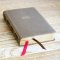 NKJV, Compact Center-Column Reference Bible, Brown Leathersoft, Red Letter, Comfort Print (Thumb Indexed)