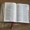 NKJV, Compact Center-Column Reference Bible, Brown Leathersoft, Red Letter, Comfort Print (Thumb Indexed)