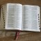 NKJV, Compact Center-Column Reference Bible, Dark Rose Leathersoft, Red Letter, Comfort Print (Thumb Indexed)