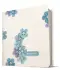 NLT THRIVE Creative Journaling Devotional Bible, Hardcover, Blue Flowers, Wide Margin, Presentation Page