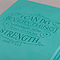 "I Can Do Everything Through Him" Zippered Turquoise Flexcover Journal