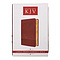 KJV Compact Large Print Imitation Leather Brown, Ribbon Marker, Words of Christ in Red, Maps