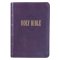 KJV Compact Large Print Bible, Purple, Lux-Leather, Words of Christ in Red, Concordance, Unique Scripture Verse Finder, Bible Reading, Full-Color Maps, Presentation Page