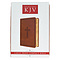 KJV Compact Large Print Imitation Leather Tan Words of Christ in Red