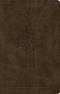 ESV Large Print Value Thinline Bible (TruTone, Olive, Celtic Cross Design)