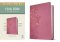 NLT Personal Size Giant Print Bible, Filament Enabled (LeatherLike, Peony Pink, Red Letter)