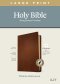 KJV Large Print Thinline Reference Bible, Filament Enabled (Genuine Leather, Brown, Indexed, Red Letter)