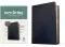 NLT Compact Giant Print Bible, Filament Enabled (LeatherLike, Navy Blue Cross, Red Letter)