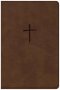 CSB Compact Bible, Brown, Imitation Leather, Two-Column Text, Topical Subheadings, Words of Christ in Red, Concordance, Presentation Page