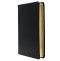 ESV Thinline Bible, Black, Bonded Leather, Two-Column Format, Concordance, Words of Jesus in Red Text, Presentation Pages, Ribbon Marker, Gold Page Edging