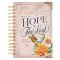 Journal Wirebound Cream/Deep Ocean Blue Hope in the Lord Floral Isa. 40:31