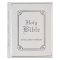 White Faux Leather King James Version Family Bible