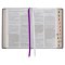 Two-tone Purple Faux Leather Large Print King James Version Study Bible with Thumb Index