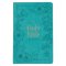 KJV Holy Bible, Standard Size Faux Leather Red Letter Edition - Thumb Index & Ribbon Marker, King James Version, Teal Floral Zipper Closure