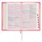 KJV Holy Bible, Standard Size Faux Leather Red Letter Edition - Thumb Index & Ribbon Marker, King James Version, Pink Floral Zipper Closure