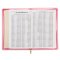 KJV Holy Bible, Standard Size Faux Leather Red Letter Edition - Thumb Index & Ribbon Marker, King James Version, Pink Floral Zipper Closure