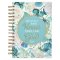 Be Still and Know Teal Floral Wirebound Journal - Psalm 46:10