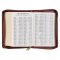 Framed Burgundy Faux Leather Large Print Compact King James Version Bible with Zippered Closure