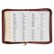 Framed Burgundy Faux Leather Large Print Compact King James Version Bible with Zippered Closure