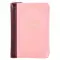 Burgundy and Pink Floral Faux Leather Compact KJV Bible with Zippered Closure