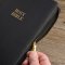 Black Faux Leather Large Print Thinline KJV Bible with Thumb Index and Zippered Closure