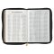 Black Faux Leather Large Print Thinline KJV Bible with Thumb Index and Zippered Closure