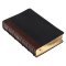 Black and Burgundy Full Grain Leather Large Print King James Version Study Bible with Thumb Index