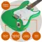 3rd Avenue Electric Guitar Pack - Green