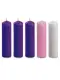 8" x 2" Advent Candle Set - Purple, Pink & White