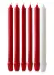 12" x 1" Fluted Advent Candle Set - Red & White