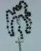 Black Cloison Bead Rosary