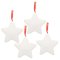 Star Ceramic 3D Baubles (Box of 4)