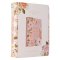 Peach Floral Margo Collection Faux Leather King James Version Note-taking Bible - Proverbs 31:25