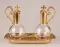 5 inch Cruet Set in Gold Finish with Magnetic Tray