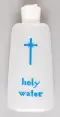 Sprinkler Top Holy Water Bottle with Cross (200ml) - Single