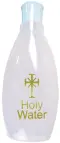 Gold Blocked Holy Water Bottle with Cross (290ml) - Single