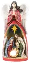 9" Resin Holy Family & Angel Nativity Set