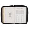 Burgundy and Black Faux Leather King James Version Study Bible with Thumb Index and Zippered Closure