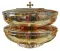 Set of 2 Stacking Ciboria with Lid in Gold Finish