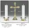 14 inch Brass Standing Crucifix