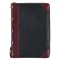 Burgundy and Black Faux Leather King James Version Study Bible with Thumb Index and Zippered Closure