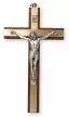 6 Inch Mahogany Wood Crucifix