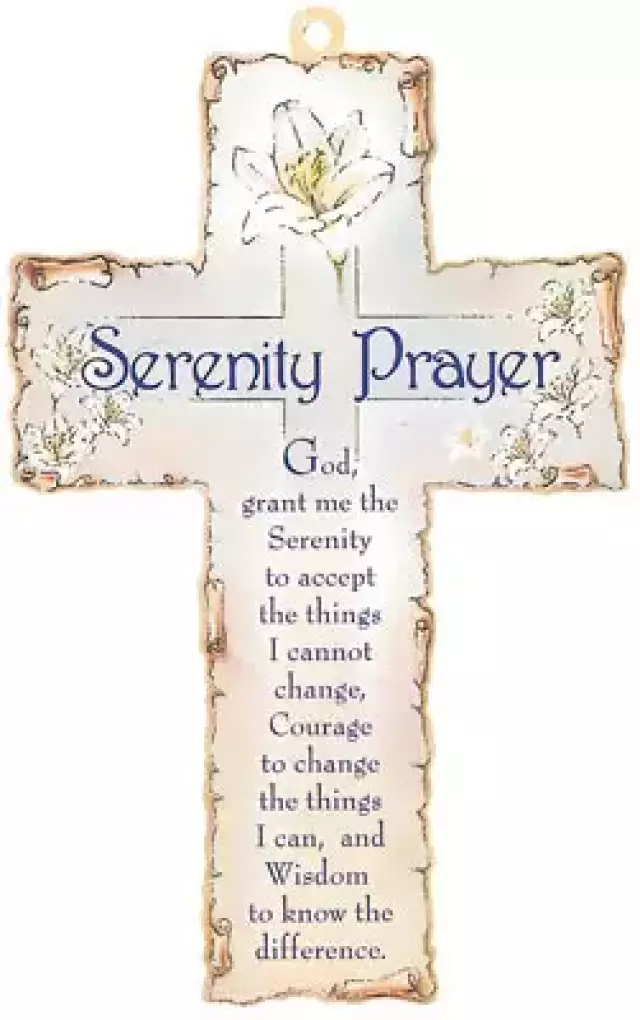 6" Serenity Prayer Wood Cross