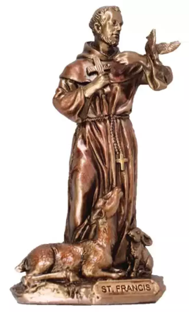 3 1/2" Saint Francis Veronese Resin Statue