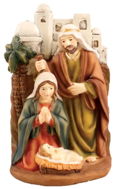 4 1/2" Resin Holy Family Nativity Set