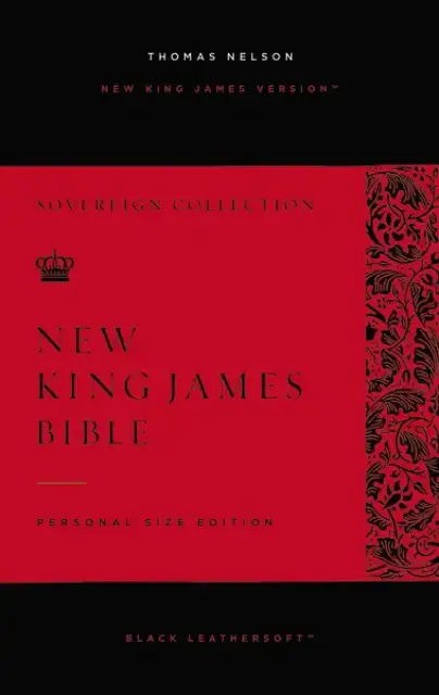 NKJV, Personal Size Reference Bible, Sovereign Collection, Leathersoft, Black, Red Letter, Comfort Print