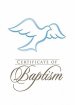 Folded Baptism Certificate with Envelope & Blue Foil Embossing (5" x 7") (Pack Of 6)